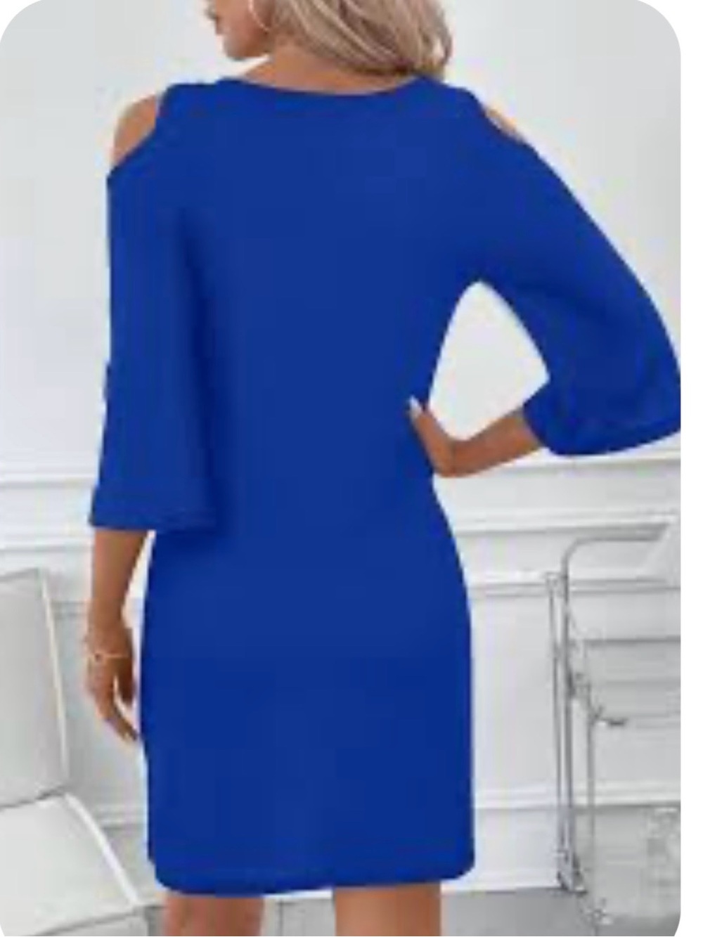 Women's royal blue A-Line Dress